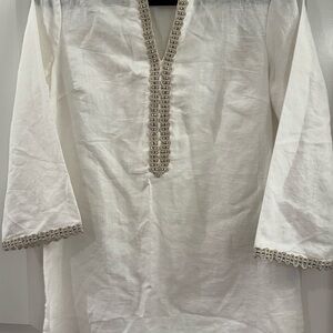 J. McLaughlin Linen Cotton Blend Tunic Top- Cover UpWomen’s Size S